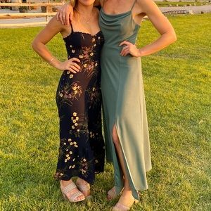 Birdy Grey Ash Crepe Dress in Sea Glass, Size S. Pre-hemmed :)